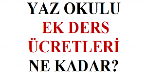 Yaz Okulu Ek Ders Ücretleri Ne Kadar?