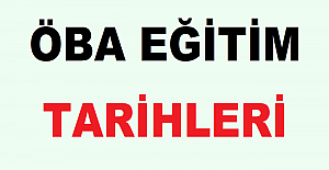 ÖBA Eğitim Tarihleri