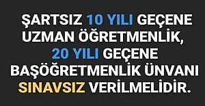 Uzman ve Başöğretmenlik Sınavının Kaldırılması için İmza Kampanyası