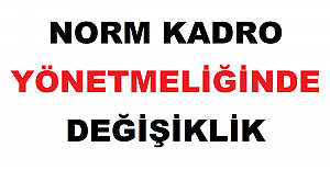 Norm Kadro Yönetmeliğinde Değişiklik