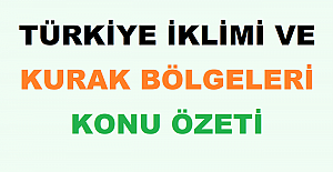 Türkiye İklimi ve Kurak Bölgeler Konu Özeti
