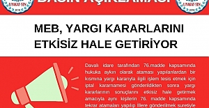 MEB, YARGI KARARLARINI ETKİSİZ HALE GETİRİYOR