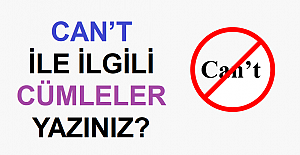 Can’t İle İlgili Cümle Örnekleri