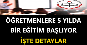 Öğretmenlere 5 Yılda Bir Eğitim Başlıyor. İşte Detaylar