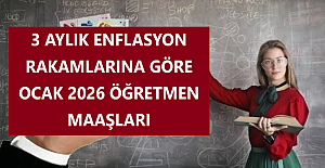 3 Aylık Enflasyon Rakamlarına Göre Ocak 2026 Öğretmen Maaşları
