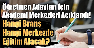 Milli Eğitim Akademisinde Hangi Branş Nerede Eğitim Görecek?