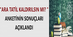 "Ara Tatil Kaldırılsın Mı? " Anketinin Sonuçları Açıklandı